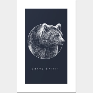 Bear   |   Hand Drawn Illustration   |   Circle Posters and Art